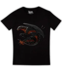 дракон фото на черной